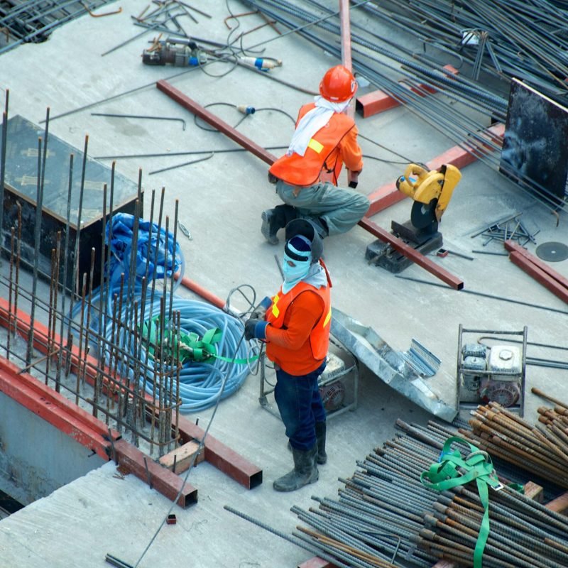 people on site